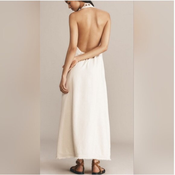 Anthropologie Pilcro V-Neck Halter Shirt Cotton Dress size M - Picture 2 of 6